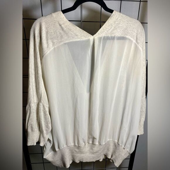 Lane Bryant Plus Size Sheer Back Vneck Cardigan With Zipper EUC - Picture 6 of 8